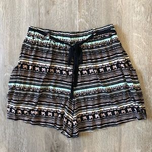 ANTHRO LILKA High Waist Tribal Print Knit Shorts - Size Small